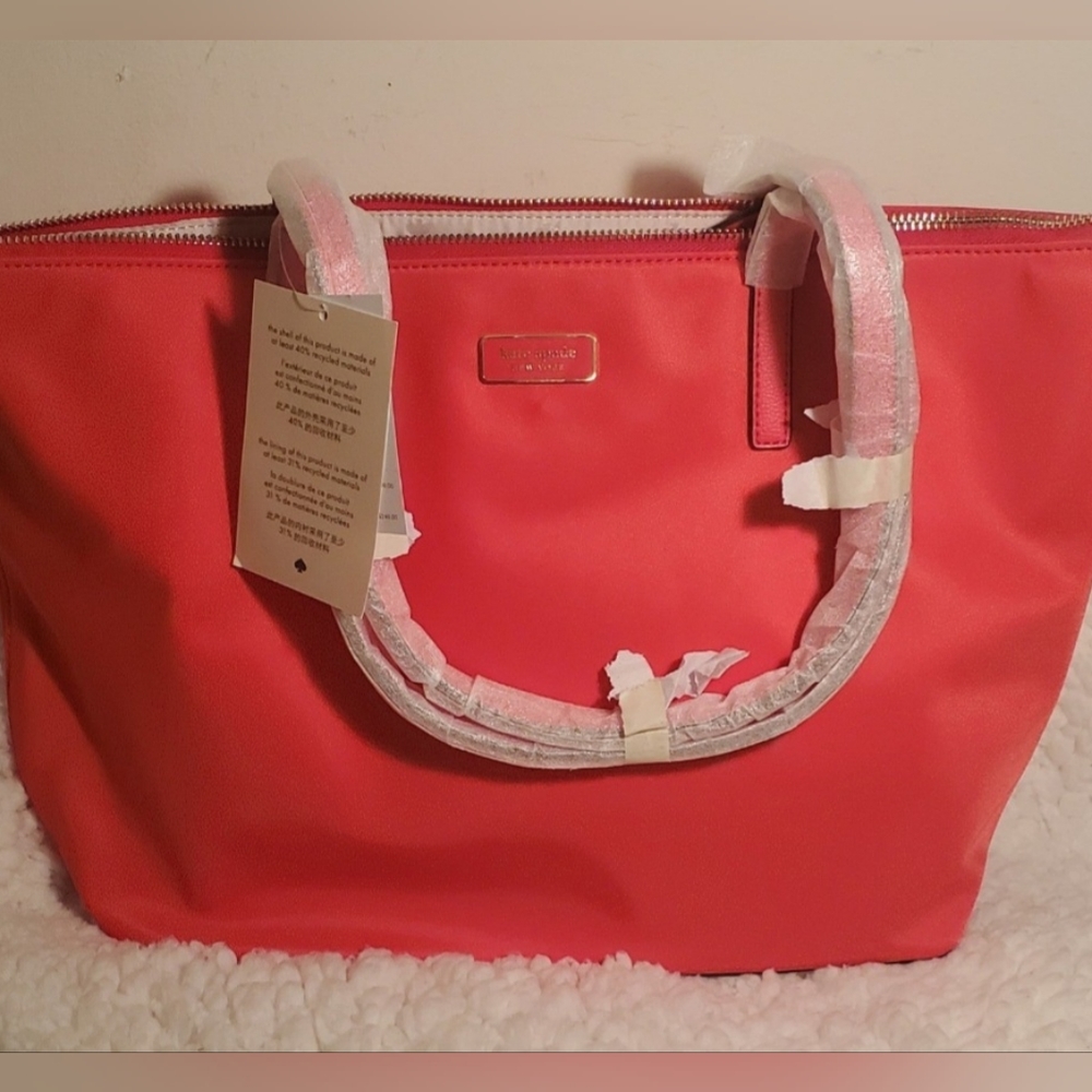 SOLD - NWT Kate Spade Top Zip Tote Bag - Red